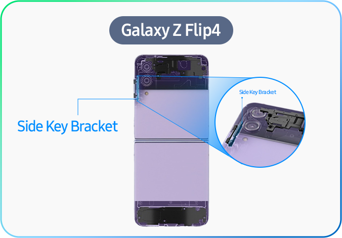 Galaxy Z Flip4 - Side key bracket